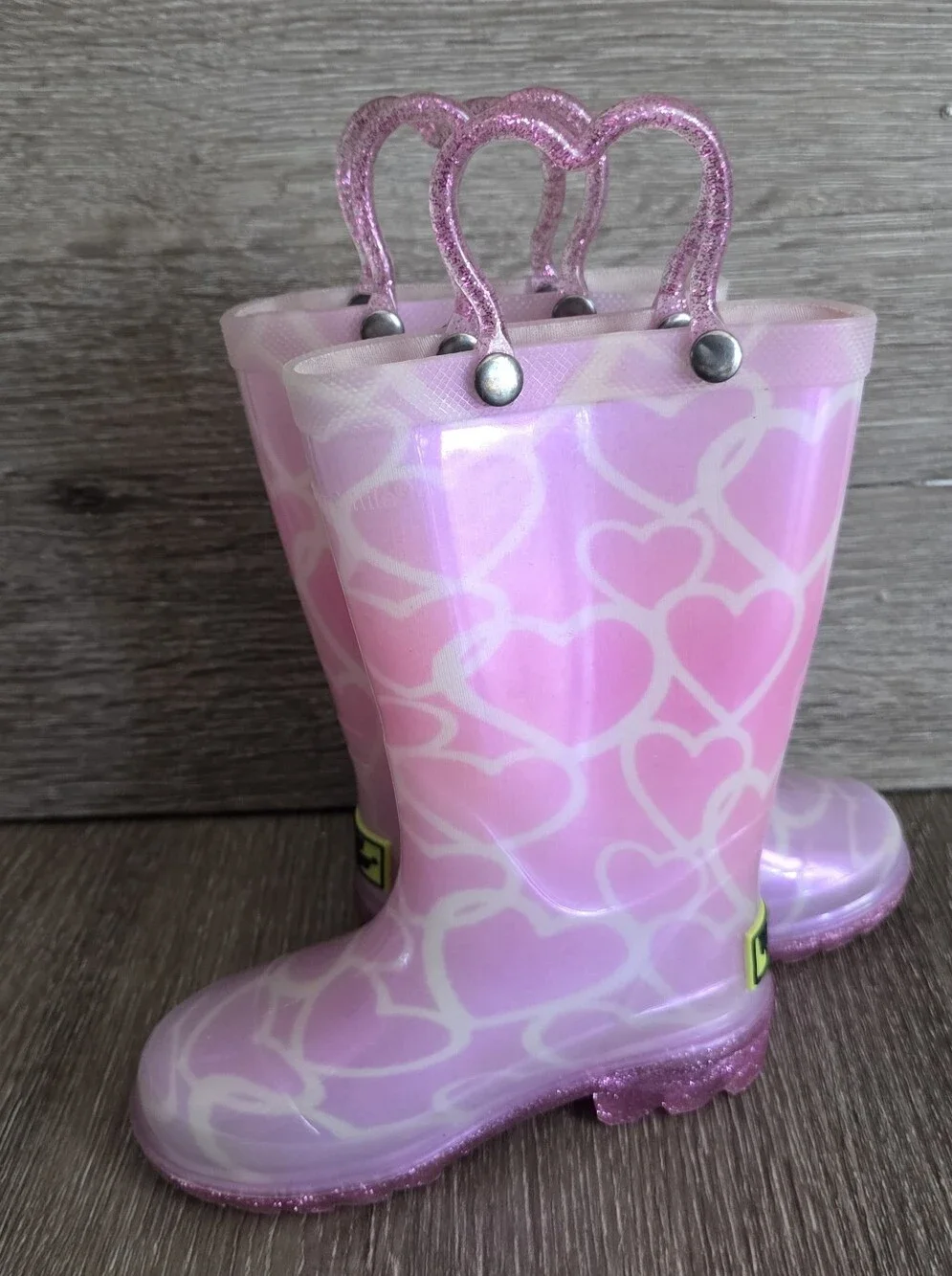 Western Chief Toddler Glitter Stars Lighted Rain Boot - Size 6